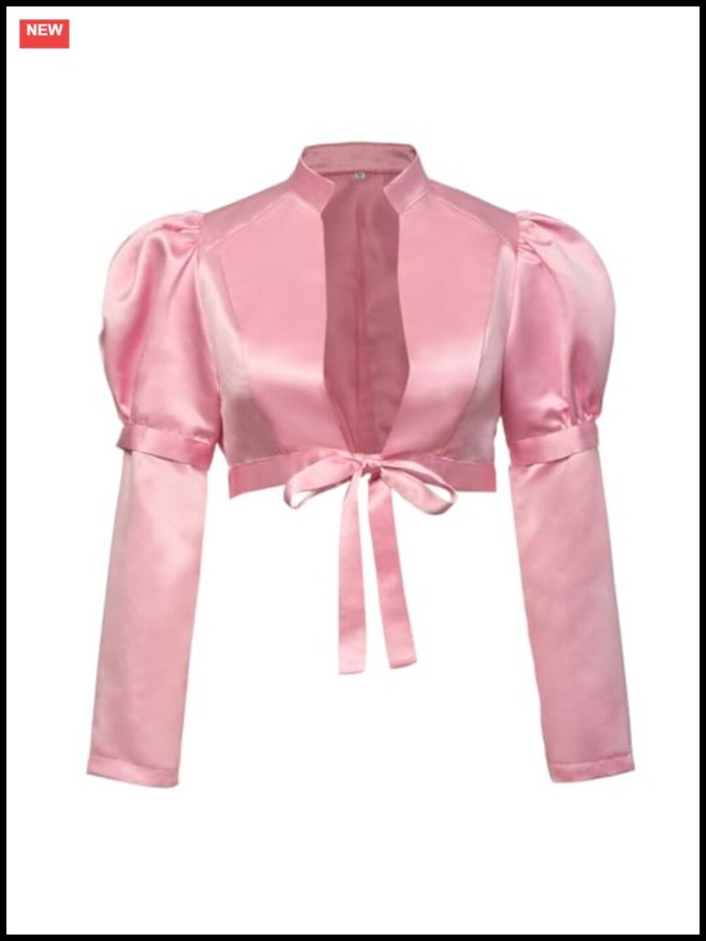 Regency Spencer Jacket Victorian Long Sleeve Satin-Blend Crop Coat